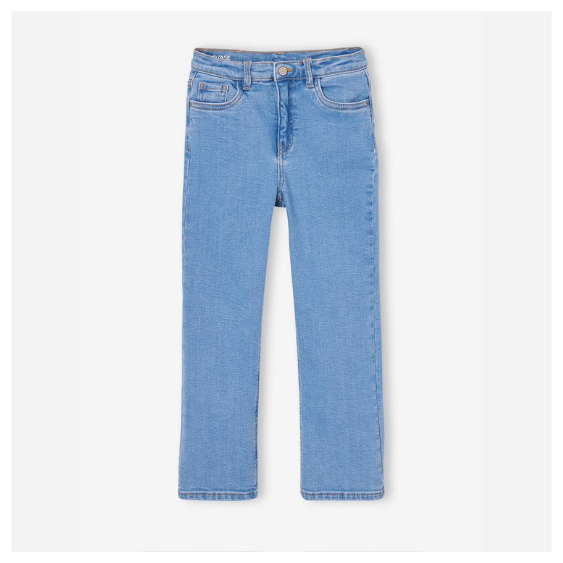 Mädchen Jeans mit ausgestelltem Bein - mittelblau